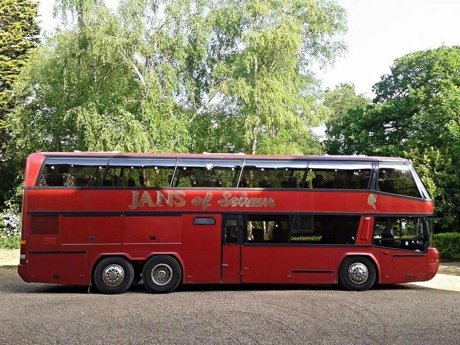 Fully air conditioned 75 & 77 seat exec double deck vehicles including w/c coach hire Cambridgeshire
